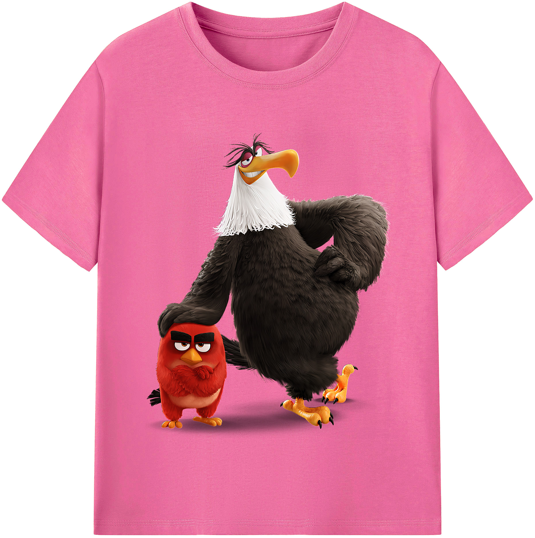 （画像用） Angry Birds アングリーバード レディースカジュアルプリントTシャツ（綿100％）
